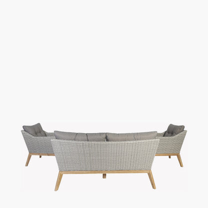Pacific Lifestyle - Larissa Lounge Set Light Kubu Grey K/D - Beyond outdoor living