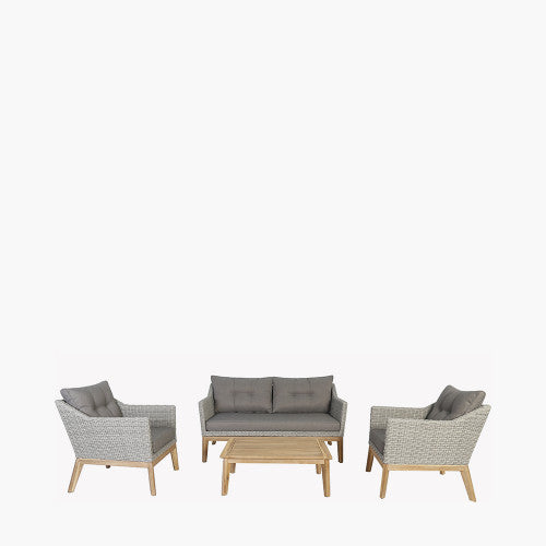 Pacific Lifestyle - Larissa Lounge Set Light Kubu Grey K/D - Beyond outdoor living