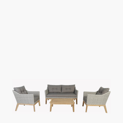 Pacific Lifestyle - Larissa Lounge Set Light Kubu Grey K/D - Beyond outdoor living