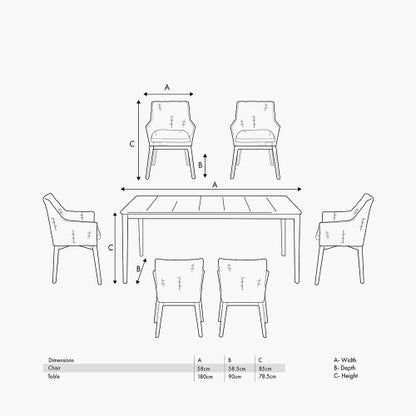 Pacific Lifestyle - Larissa Dining Set Kubu Grey K/D - Beyond outdoor living