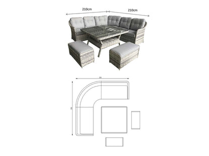 Signature Weave - Constance Large Corner Dining - Beyond outdoor living