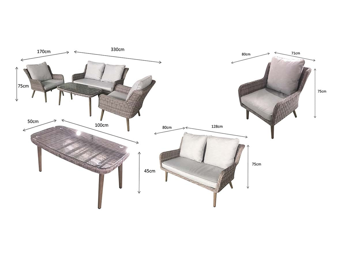 Signature Weave - Danielle 4 Seat Sofa Set - Beyond outdoor living